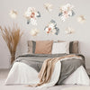 Boho Tropical Flower Wall Decals, Botanical Wall Decals, Tropical Leaf Wall Decals
