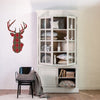 Red or Green Plaid Deer Trophy Holiday Wall Decal in 2 sizes - Wall Dressed Up