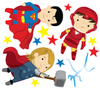 Superhero Wall Decals Superhero Kids Fabric Eco-friendly Repositionable Superhero Decals