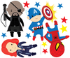 Superhero Wall Decals Superhero Kids Fabric Eco-friendly Repositionable Superhero Decals