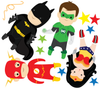 Superhero Wall Decals Superhero Kids Fabric Eco-friendly Repositionable Superhero Decals
