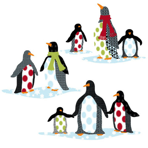 Patterned Penguin Wall Decals - Wall Dressed Up