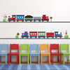 Train Wall Decal & Straight Railroad Track Wall Decals Eco-Friendly Wall Stickers Col 1 