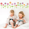 Wall Decals Spring Garden Flower Decals, Fabric Peel and Stick Reusable Decals - Wall Dressed Up