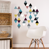 45 Modern Art Triangle Wall Decals Color 2, Eco-Friendly Peel and Stick Fabric Wall Stickers - Wall Dressed Up