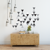45 Mod Triangle Wall Decals in Gray, Black and White, Eco-Friendly Repositionable Decals - Wall Dressed Up