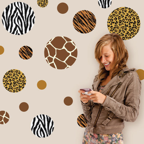 Animal Print Dot Wall Decals, Eco-Friendly Removable Wall Stickers - Wall Dressed Up