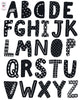 Alphabet Decals, Black and White, ABC's, Scandinavian Design Wall Stickers - Wall Dressed Up