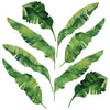 8 Medium Banana Leaves Wall Decals, Matte Fabric Tropical Decals - Wall Dressed Up
