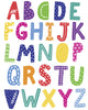 Mutlicolor Brights Alphabet Decals, Scandinavian Design Decals, ABC's, Alphabet Fabric Wall Decals, Peel & Stick Eco-Friendly Stickers Col 3