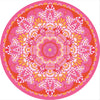 Boho Pink, Orange, Fuschia Mandala Wall Decal in 24" or 36" - Wall Dressed Up