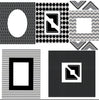 5 Black & White Photo Frames, 2 Photo Corner Wall Decals - Wall Dressed Up