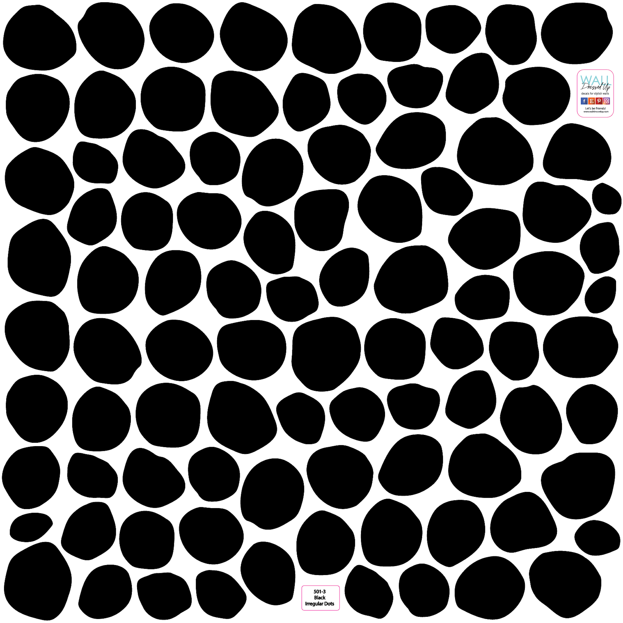 Black Dot Stickers, Environmental Protection Self-Adhesive Wall Stickers  For Children'S Room, Living Room, And Entrance
