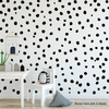 Black Dot Decals, Black Polka Dot Wall Decals, Irregular Dot Decals, Dot Wall Stickers, Eco-Friendly Repositionable Fabric Decals