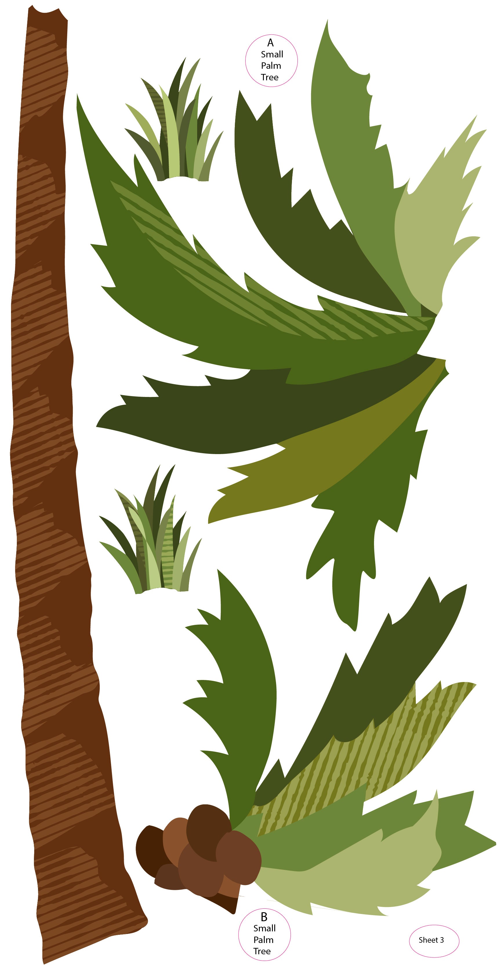 Large Palm Tree Wall Decals, Tropical Wall Decor, Palm Tree Decals