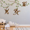 Large Monkey Wall Decals, Jungle Monkey Wall Stickers, Nursery Wall Decals, Repositionable Fabric Decals - Wall Dressed Up