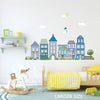 Town Wall Decals, Cityscape Wall Stickers, Gender Neutral Wall Decals, Nursery Wall Decor