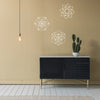 Sacred Geometry 3 Vinyl Wall Decals Metallic Gold and SIlver - Wall Dressed Up