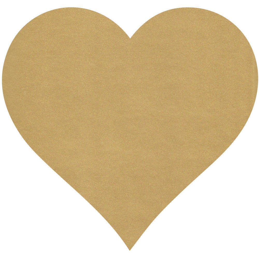 Large Metallic Gold or Silver Heart Vinyl Wall Decal