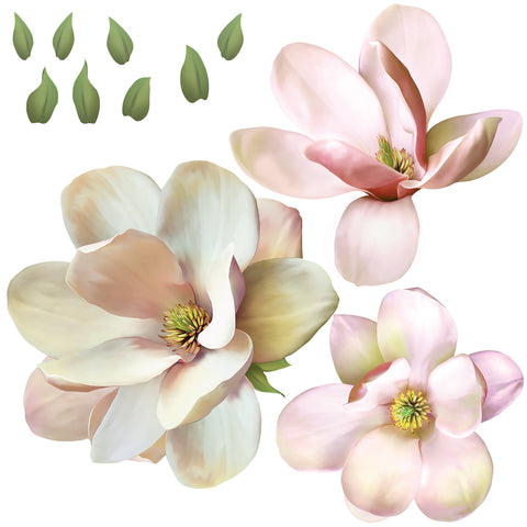 Magnolia Flower Mixer Decals Watercolor Floral Decals