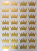 32 Silver or Gold Metallic Princess Crown Vinyl Wall Decals - Wall Dressed Up