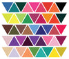 45 Mod Bright Multicolor Triangle Wall Decals, Eco-Friendly Repositionable Fabric Decals - Wall Dressed Up
