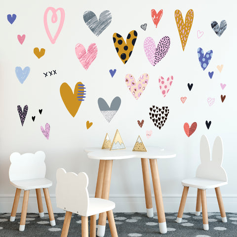 Sunny Decals Modern Alphabet Fabric Wall Decal; Pink/Grey/Light Blue