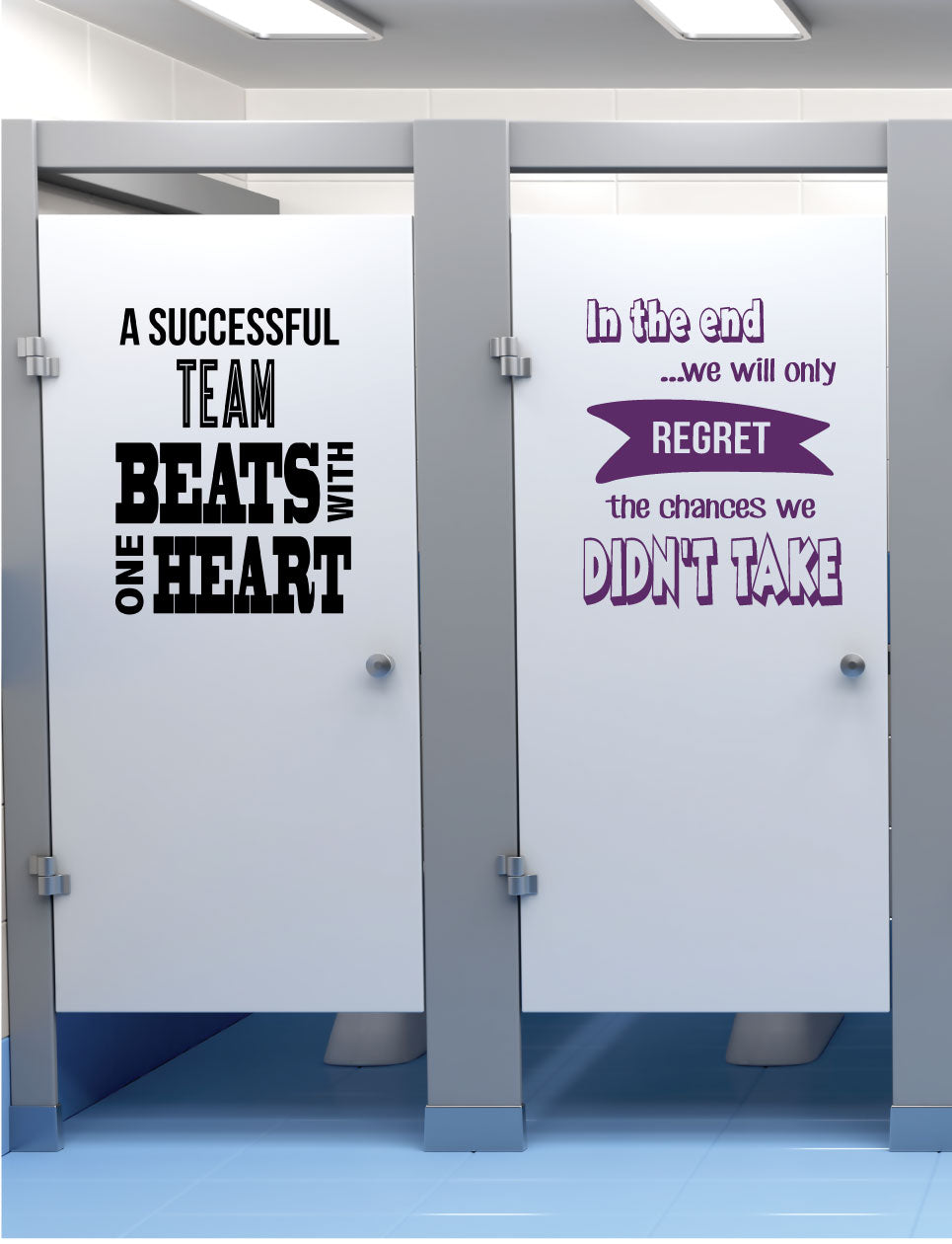 Sports Quotes, School Bathroom Decals, Locker Room Decals, 5 Positive