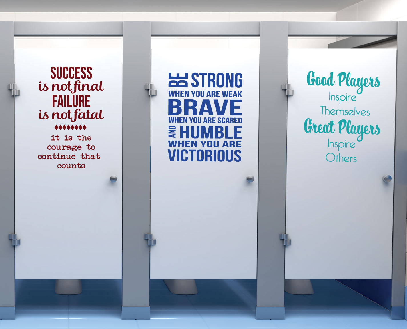 Sports Quotes, School Bathroom Decals, Locker Room Decals, 5 Positive