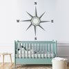 Large Neutral Nautical Compass Wall Decal, Eco Friendly Removable and Reusable Fabric Wall Sticker - Wall Dressed Up