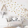 55 Metallic Gold or Silver Five - Point Star Vinyl Wall Decals (Multi sized) - Wall Dressed Up