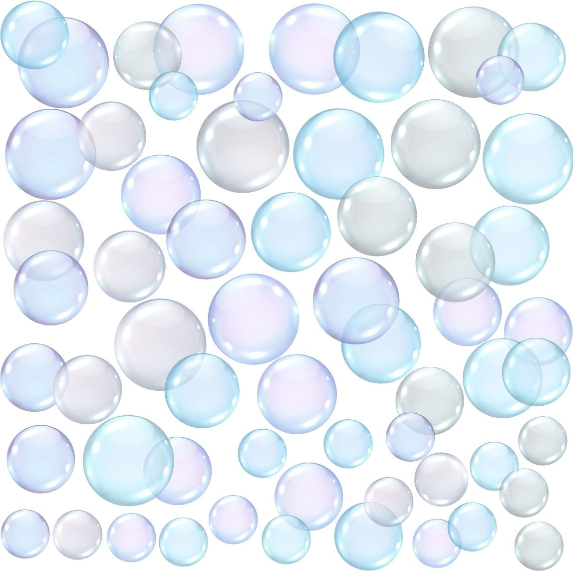 Wall Decals Bubbles Peel and Stick Eco-Friendly Removable and Reusable
