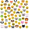 30 Animal Emoji plus 36 Emoji Fabric Wall Decals - Wall Dressed Up