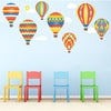 Hot Air Balloon Wall Decals and Clouds Reusable Wall Stickers, Primary Colors Eco-Friendly Wall Stickers, Col 1 - Wall Dressed Up