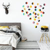 Color Pop Polka Dot Wall Decals, 36 Patterned Wall Stickers, Reusable Fabric Decals - Wall Dressed Up