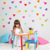36 Sweet Confetti Solid Heart Wall Decals - Wall Dressed Up
