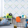 Mini 2" Ombre Blue Green Polka Dot Wall Decals, Reusable - Wall Dressed Up
