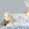 Metallic Dots Wall Decals 120 Silver or Gold Decals 2 inch Polka Dot Vinyl Wall Stickers - Wall Dressed Up
