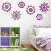 Purple Flower Power Wall Decals - Wall Dressed Up