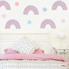 Pastel Rainbow Wall Decals, Nursery Wall Decals, Rainbows, Polka Dot Wall Decals, Peel and Stick Decals Not Wallpaper - Wall Dressed Up