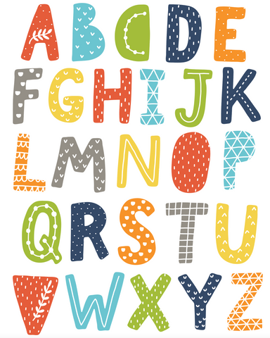 Alphabet Fabric Wall Decals for Boys - 3 Options-Options