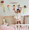 Five Large Dancing Ballerina Wall Decals, Ballet Wall Stickers, Girls Wall Decals - Wall Dressed Up