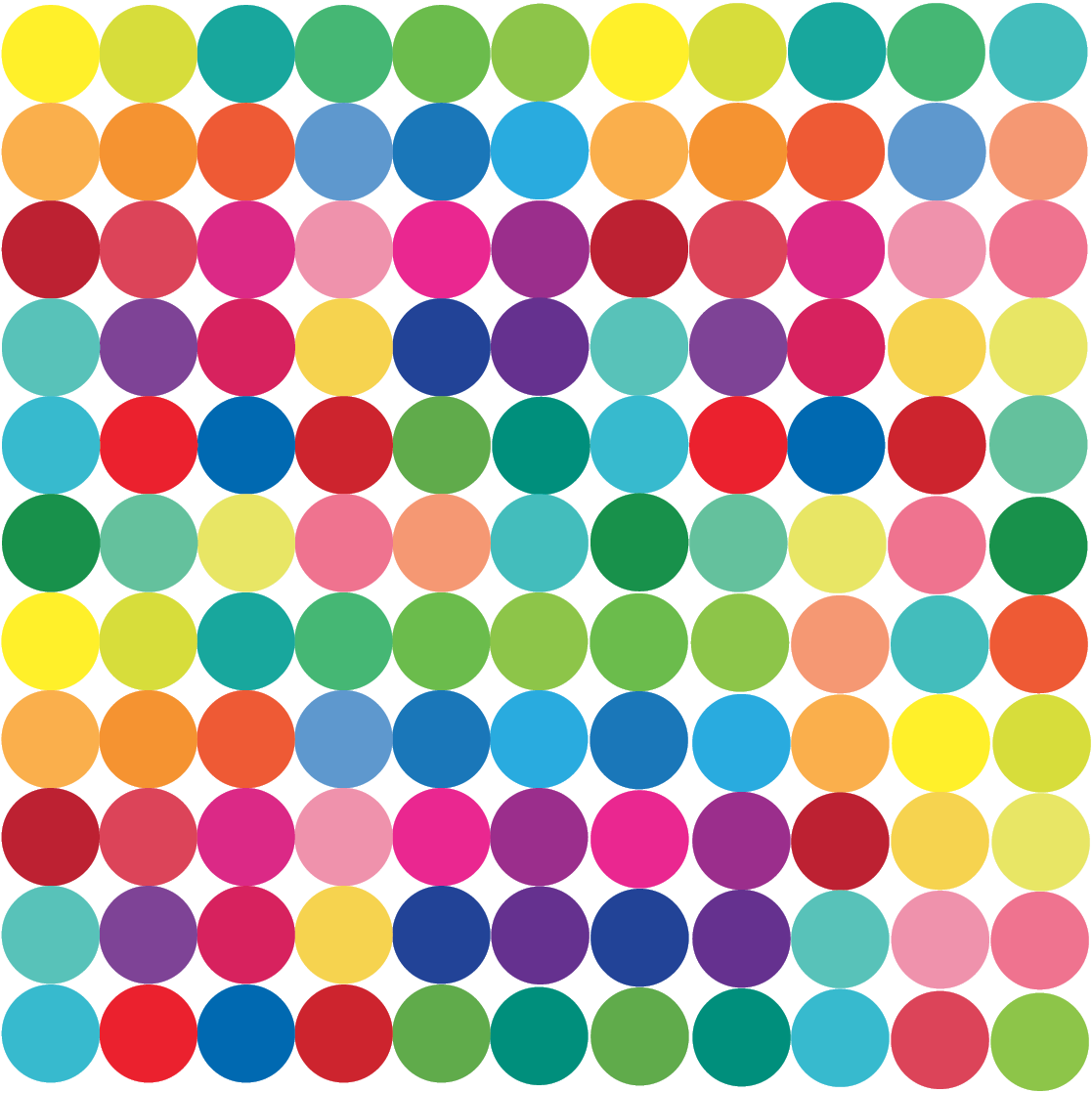121 Mini 2 inch Polka Dot Wall Decals Rainbow Colors Repositionable
