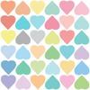 36 Multicolor Sorbet Pastel Hearts Wall Decals - Wall Dressed Up