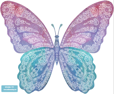 Vintage style Watercolour Butterflies wall stickers, eco-friendly