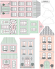 European Style Town Wall Decals, Girls Wall Stickers, Eco Friendly Cityscape Wall Decals