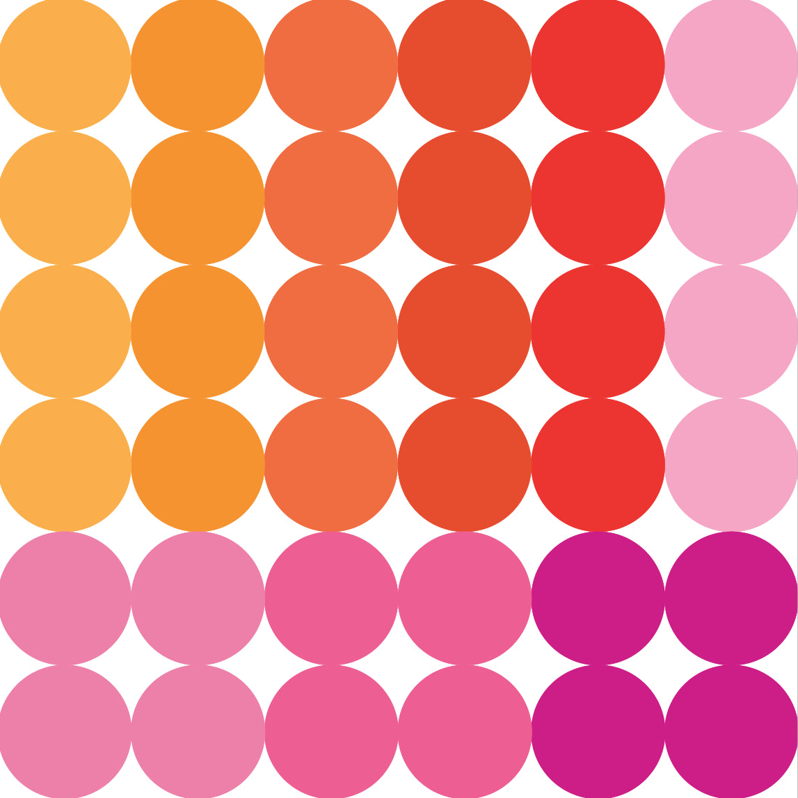 36 Pink, Fuchsia and Orange Confetti Dot Wall Decals