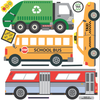 School Bus, City Bus, Taxi & Recycling Truck Wall Decals - Wall Dressed Up