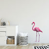 Pink Flamingo Wall Decal, Fabric Repositionable Tropical Flamingo Decals, Large Life-size