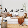 Panda Wall Decals and Bamboo Decals, Baby Panda Wall Stickers, Animal Wall Decals, Eco-Friendly Removable Wall Stickers